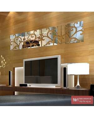 Дзеркальні елементи - орнамент для оздоблення, декору стін, меблів, стікла, зображення 10