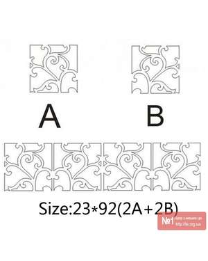 Дзеркальні елементи - орнамент для оздоблення, декору стін, меблів, стікла, зображення 11