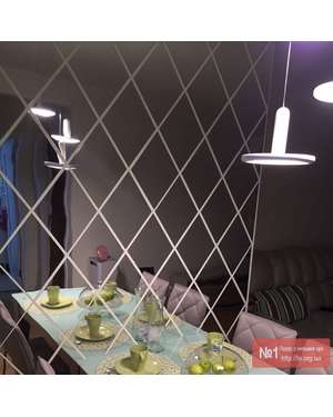 3D Дзеркальні елементи наклейки - Ромб Time Decor, зображення 5