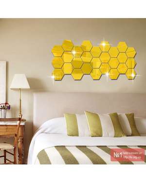 3D дзеркальний шестикутник - для декору Time Decor, зображення 5