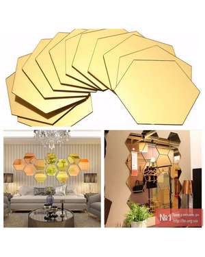 3D дзеркальний шестикутник - для декору Time Decor, зображення 7