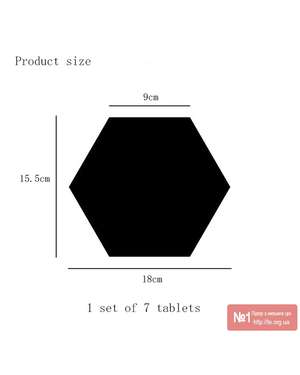 3D дзеркальний шестикутник - для декору Time Decor, зображення 8