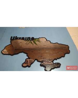 3D сувенірна, подарункова карта України - Дзеркальна поверхня, зображення 7