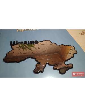 3D сувенірна, подарункова карта України - Дзеркальна поверхня, зображення 9