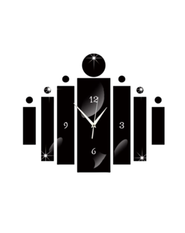 Сучасний дзеркальний 3D настінний годинник 566, зображення