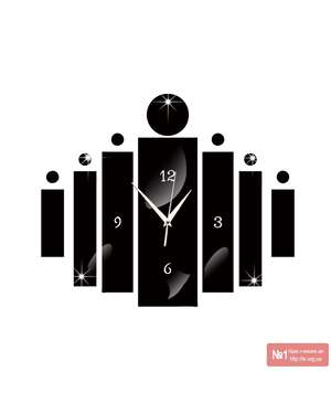 Сучасний дзеркальний 3D настінний годинник 566, зображення 10