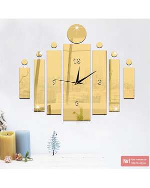 Сучасний дзеркальний 3D настінний годинник 566, зображення 2