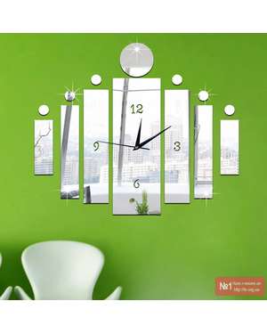 Сучасний дзеркальний 3D настінний годинник 566, зображення 4