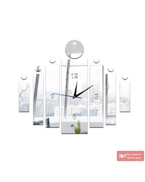 Сучасний дзеркальний 3D настінний годинник 566, зображення 6