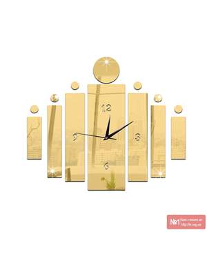 Сучасний дзеркальний 3D настінний годинник 566, зображення 7