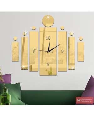 Сучасний дзеркальний 3D настінний годинник 566, зображення 9