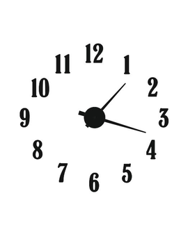 3D настінний годинник з цифрами 567, зображення