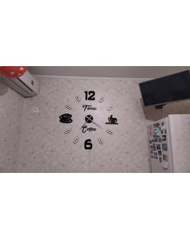 3D настінний годинник для кухні - Кава 568, зображення 8