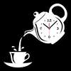 3D настінний годинник для кухні - Чайник та кружка кави - Time Decor 569 - Картинка 3