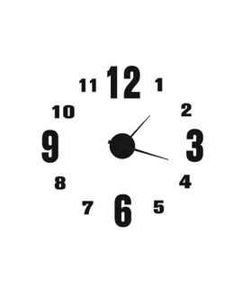 3D дзеркальний настінний годинник з цифрами 571, зображення 1