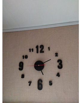 3D дзеркальний настінний годинник з цифрами 571, зображення 3