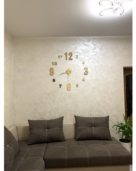 3D дзеркальний настінний годинник з цифрами 571, зображення 4