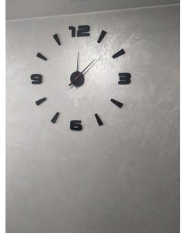 3D обємний настінний годинник цифри та поділки 583, зображення 2