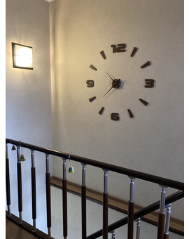 3D обємний настінний годинник цифри та поділки 583, зображення 5