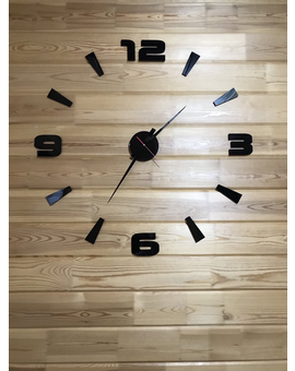 3D обємний настінний годинник цифри та поділки 583, зображення 7