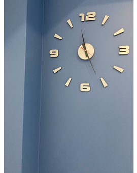 3D обємний настінний годинник цифри та поділки 583, зображення 8