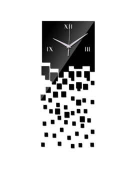 Дзеркальний настінний 3D годинник - сучасний стиль 586, зображення
