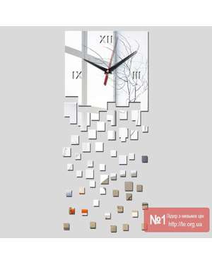 Дзеркальний настінний 3D годинник - сучасний стиль 586, зображення 8