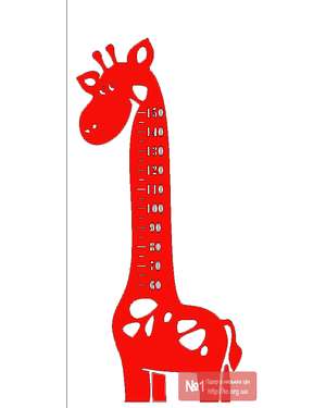 Велика наклейка ростомір - Жираф на стіну, зображення 11