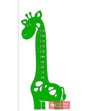 Велика наклейка ростомір - Жираф на стіну, зображення 6