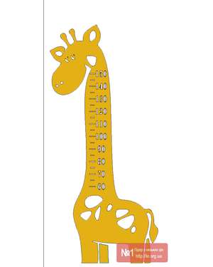 Велика наклейка ростомір - Жираф на стіну, зображення 7