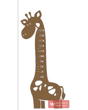 Велика наклейка ростомір - Жираф на стіну, зображення 8