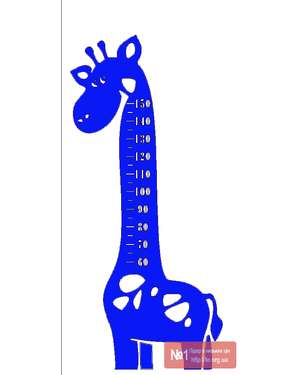 Велика наклейка ростомір - Жираф на стіну, зображення 9