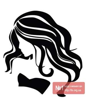 Наклейка Дівчина для авто, перукарні, салону-краси, дому, зображення 8