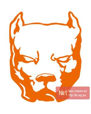 Наклейка для авто Пітбуль Pitbull - 596, зображення 5