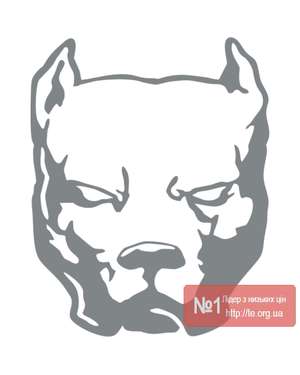 Наклейка для авто Пітбуль Pitbull - 596, зображення 7