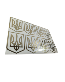 Наклейка на авто Тризуб Герб України 597, зображення