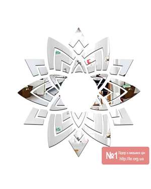 3D Дзеркальний декор для світильника - люстри Time Decor 602, зображення 6