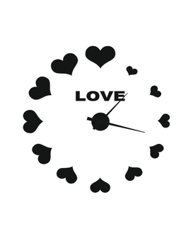 3D дзеркальний настінний годинник Love 605, зображення