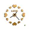 3D дзеркальний настінний годинник із серцями Love - TimeDecor 606 - Картинка 4
