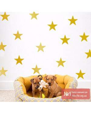 Різнокльорові наклейки зірочки на стелю, стіни, меблі - Time Decor 609, зображення 11