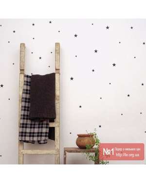 Різнокльорові наклейки зірочки на стелю, стіни, меблі - Time Decor 609, зображення 8