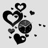 Дзеркальний декоративний настінний годинник - Серця Time Decor 612