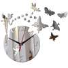 Дзеркальний декоративний настінний годинник - Фея і чарівні метелики Time Decor 620