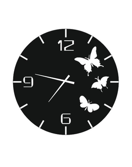 Круглий настінний годинник три метелики 622, зображення 2