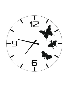 Круглий настінний годинник три метелики 622, зображення 3