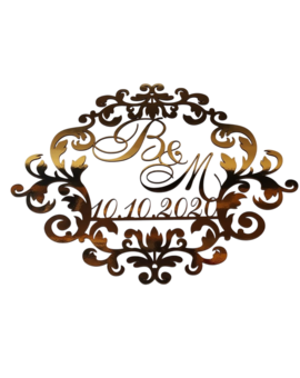 Виготовлення весільних гербів, монограм з ініціалами, іменами молодят