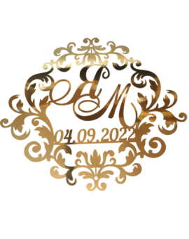 Виготовлення весільних гербів, монограм з ініціалами, іменами молодят, зображення 5