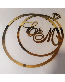 Виготовлення весільних гербів, монограм з ініціалами, іменами молодят, зображення 7