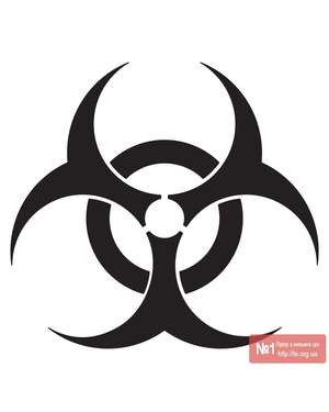 Biohazard Радіація - Наклейка на авто - Time Decor 633