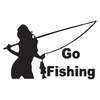 Go Fishing - Наклейка на авто - Time Decor 634